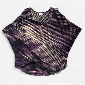 2010s Suzy Shier sheer batwing flowy top